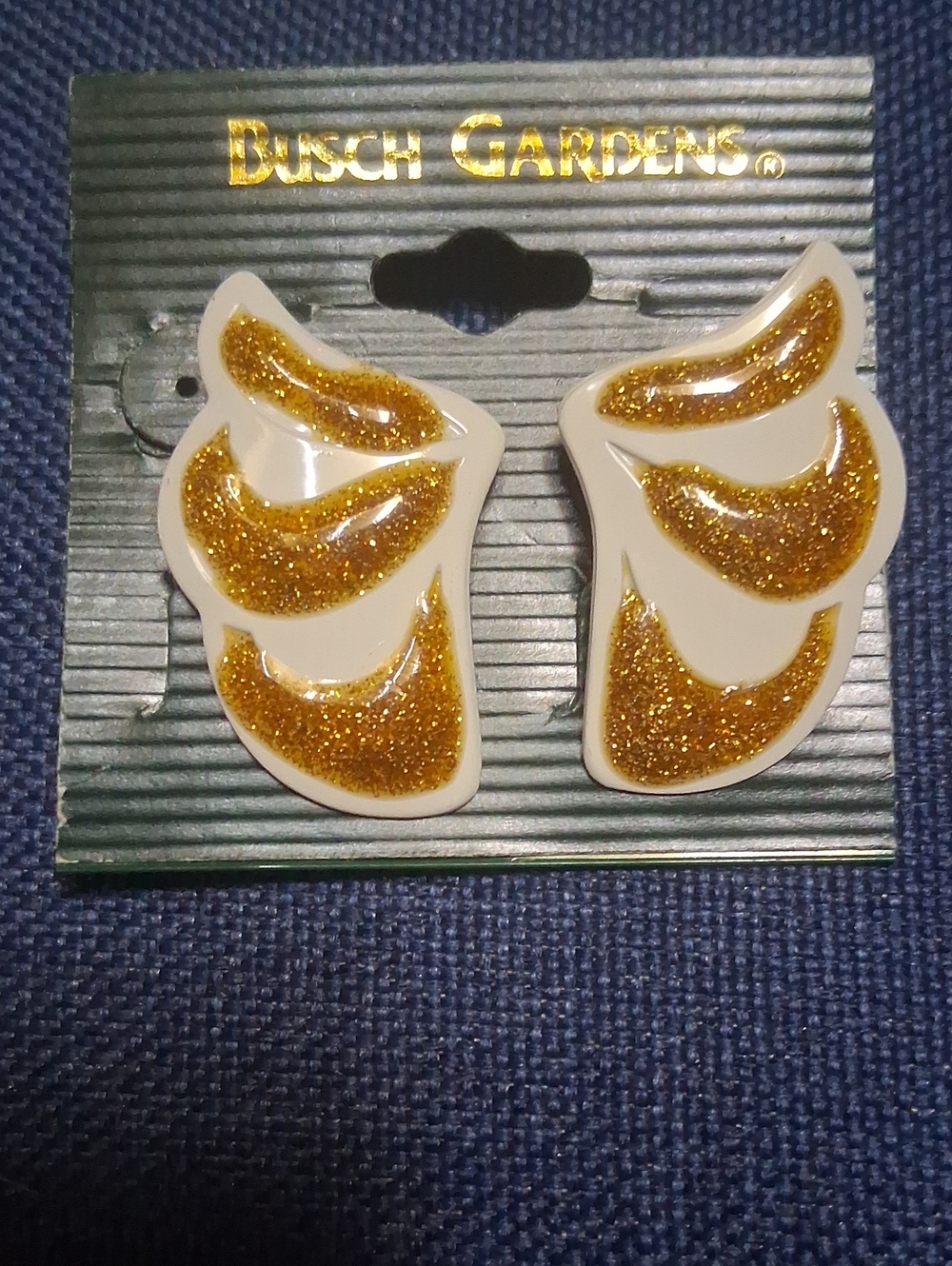 Busch Gardens Gold Glitter Hair Clips